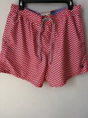 Ted Baker Geometric Lined Swim Trunks